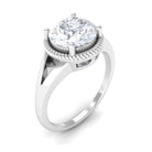 Rosec Jewels-2 CT Round Cubic Zirconia Solitaire Gold Ring in Split Shank