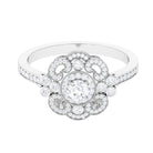 Rosec Jewels-Vintage Style Moissanite Engagement Ring