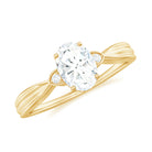 Rosec Jewels-Oval Moissanite Simple Solitaire Engagement Ring