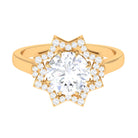 Rosec Jewels-2.75 CT Cubic Zirconia Star Shape Engagement Ring in Gold