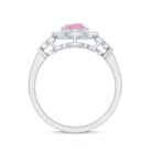 Rosec Jewels-1.50 CT Vintage Inspired Rose Quartz Engagement Ring with Diamond