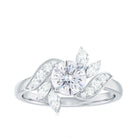 Rosec Jewels-1.75 CT Simulated Diamond Flower Engagement Ring