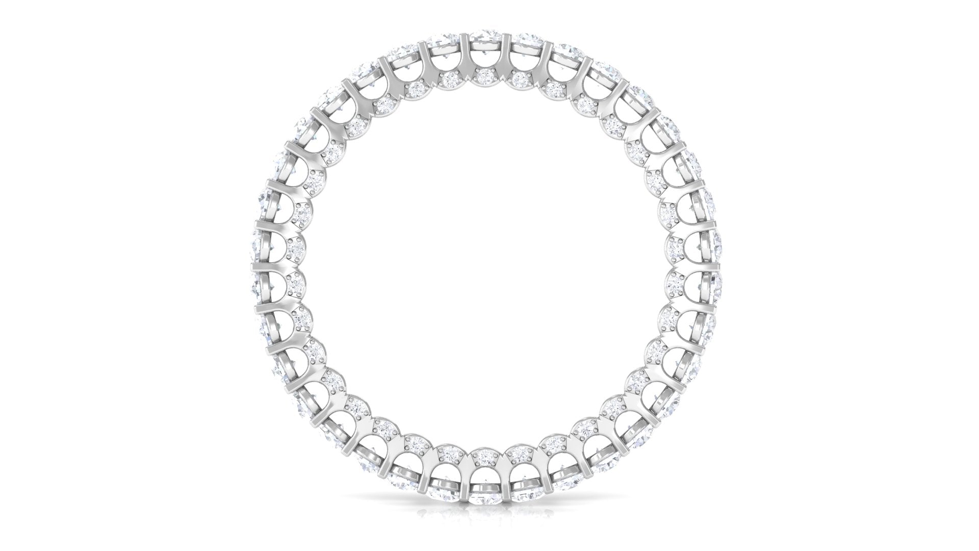 Rosec Jewels-Certified Moissanite Full Eternity Anniversary Ring