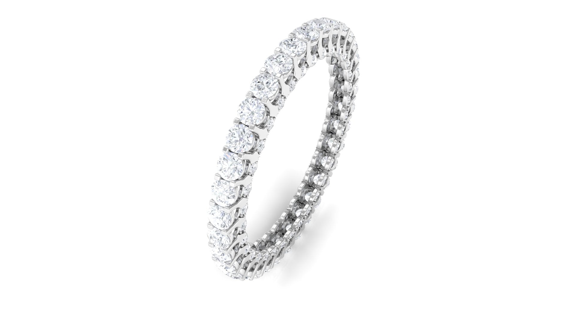 Rosec Jewels-Certified Moissanite Full Eternity Anniversary Ring