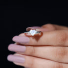 Rosec Jewels-Heart Shape Real Moonstone Solitaire Promise Ring with Diamond