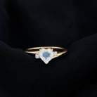 Rosec Jewels-Heart Shape Real Moonstone Solitaire Promise Ring with Diamond