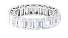 Rosec Jewels-Emerald Cut Zircon Full Eternity Band Ring