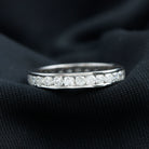 Rosec Jewels-Channel Set Round Cubic Zirconia Full Eternity Band Ring