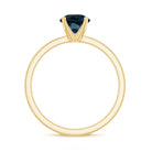 Rosec Jewels-1.25 CT Real London Blue Topaz Solitaire Ring in Gold