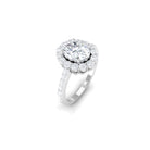 Rosec Jewels-3 CT Oval Simulated Diamond Classic Halo Ring in Gold