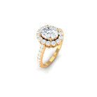 Rosec Jewels-3 CT Oval Simulated Diamond Classic Halo Ring in Gold