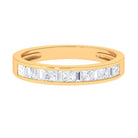 Rosec Jewels-1.25 CT Princess Cut Moissanite Half Eternity Ring in Channel Setting