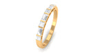 Rosec Jewels-Certified Moissanite Minimalist Stackable Anniversary Band Ring