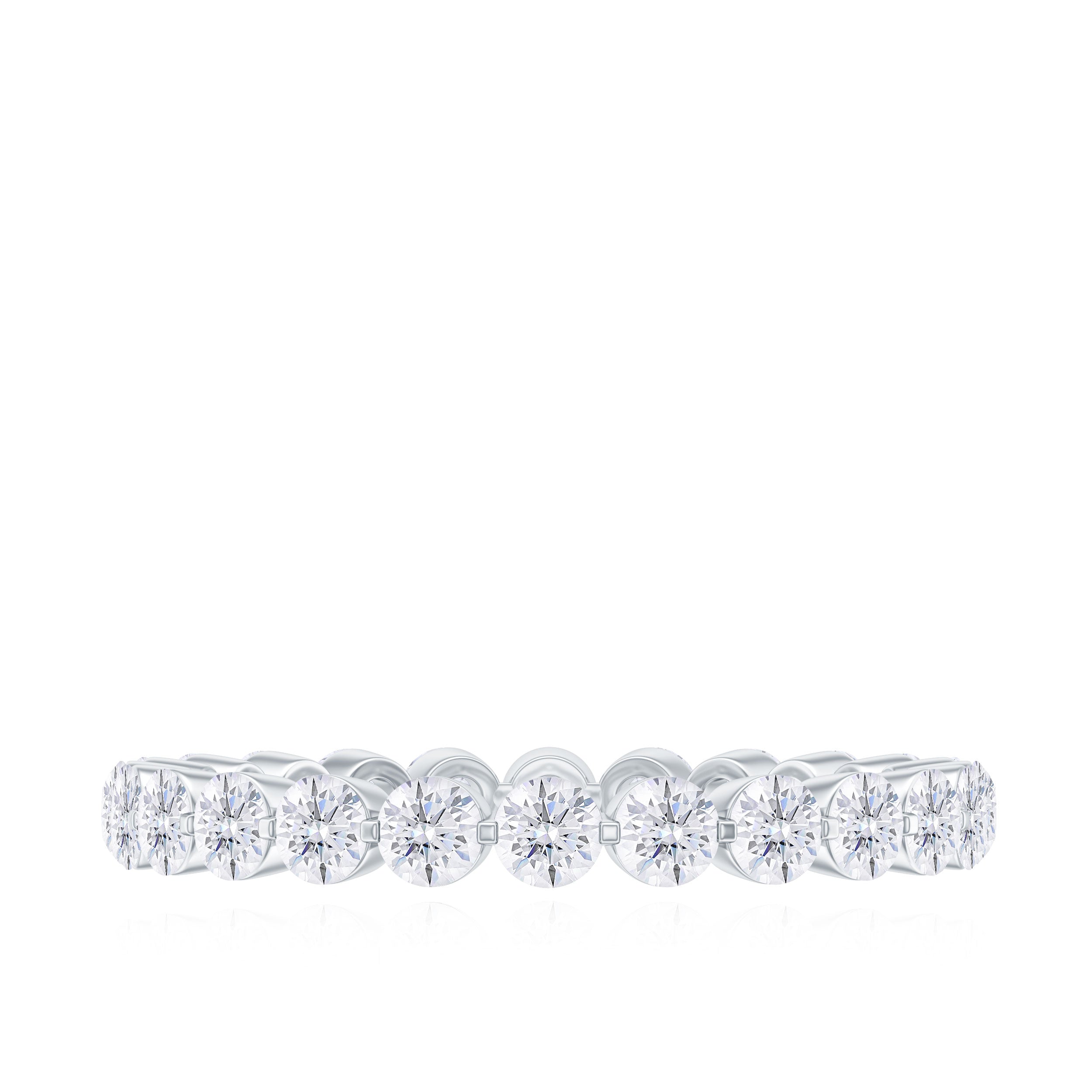 Rosec Jewels-2.75 CT Certified Moissanite Full Eternity Ring in Gold