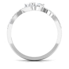 Rosec Jewels-3/4 CT Toi Et Moi Round Moissanite Infinity Gold Ring