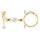 Rosec Jewels-3/4 CT Toi Et Moi Round Moissanite Infinity Gold Ring