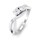 Rosec Jewels-Two Stone Cubic Zirconia Infinity Engagement Ring