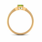 Rosec Jewels-Oval Peridot Solitaire Ring with Diamond Accent