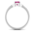 Rosec Jewels-1.25 CT Oval Pink Tourmaline Solitaire Ring with Diamond Accent