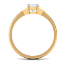 Rosec Jewels-1 CT Oval Moonstone Solitaire Ring with Diamond Accent