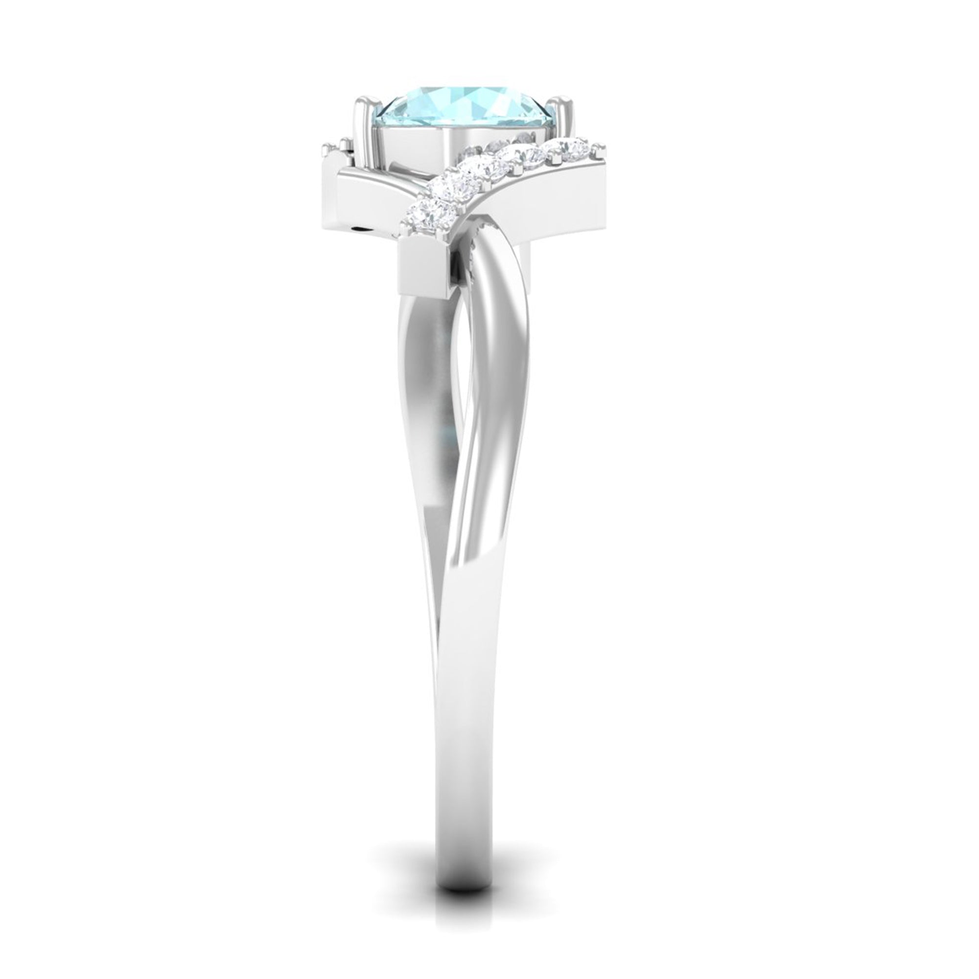 Rosec Jewels-Sky Blue Topaz and Diamond Designer Promise Ring