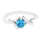 Rosec Jewels-Swiss Blue Topaz and Diamond Designer Promise Ring