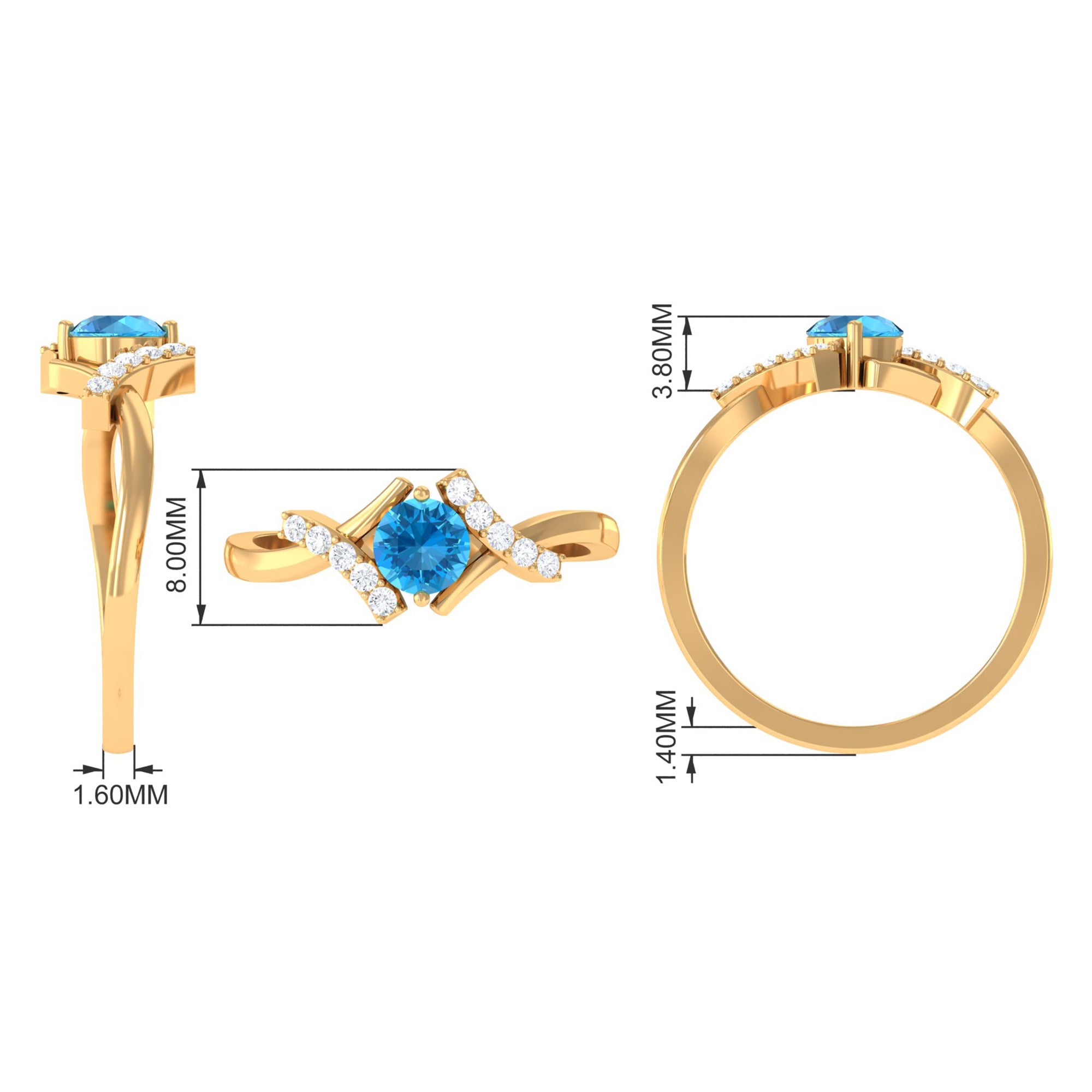 Rosec Jewels-Swiss Blue Topaz and Diamond Designer Promise Ring