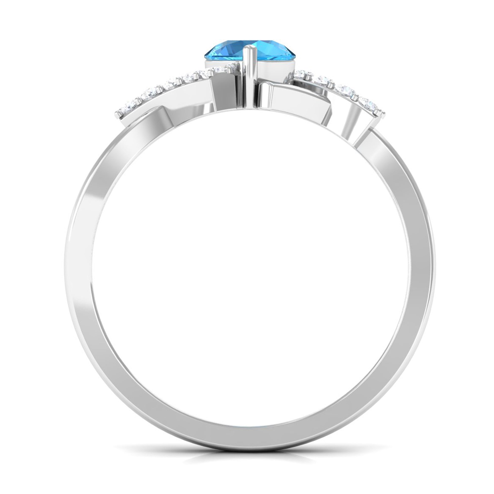 Rosec Jewels-Swiss Blue Topaz and Diamond Designer Promise Ring