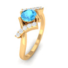 Rosec Jewels-Swiss Blue Topaz and Diamond Designer Promise Ring