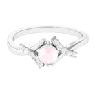 Rosec Jewels-Rose Quartz and Diamond Designer Engagement Ring