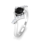 Rosec Jewels-Black Onyx and Diamond Designer Engagement Ring