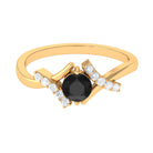 Rosec Jewels-Black Onyx and Diamond Designer Engagement Ring