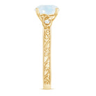 Rosec Jewels-1 CT Solitaire Moonstone Celtic Knot Ring with Diamond