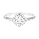 Rosec Jewels-Princess Cut Moissanite Simple Engagement Ring in Gold