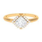 Rosec Jewels-Princess Cut Moissanite Simple Engagement Ring in Gold