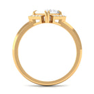 Rosec Jewels-Princess Cut Moissanite Simple Engagement Ring in Gold