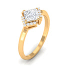 Rosec Jewels-Princess Cut Moissanite Simple Engagement Ring in Gold