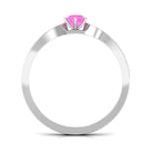 Rosec Jewels-Solitaire Pink Sapphire and Diamond Engagement Ring