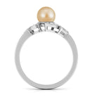 Rosec Jewels-Designer South Sea Pearl Engagement Ring with Diamond