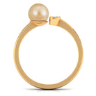 Rosec Jewels-Classic South Sea Pearl and Diamond Cuff Engagement Ring