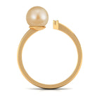 Rosec Jewels-South Sea Pearl and Diamond Modern Cuff Engagement Ring