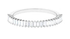 Rosec Jewels-Certified Baguette Moissanite Half Eternity Anniversary Band Ring