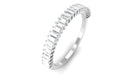 Rosec Jewels-Certified Baguette Moissanite Half Eternity Anniversary Band Ring