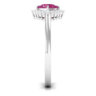 Rosec Jewels-Real Pink Tourmaline Engagement Ring with Diamond Halo