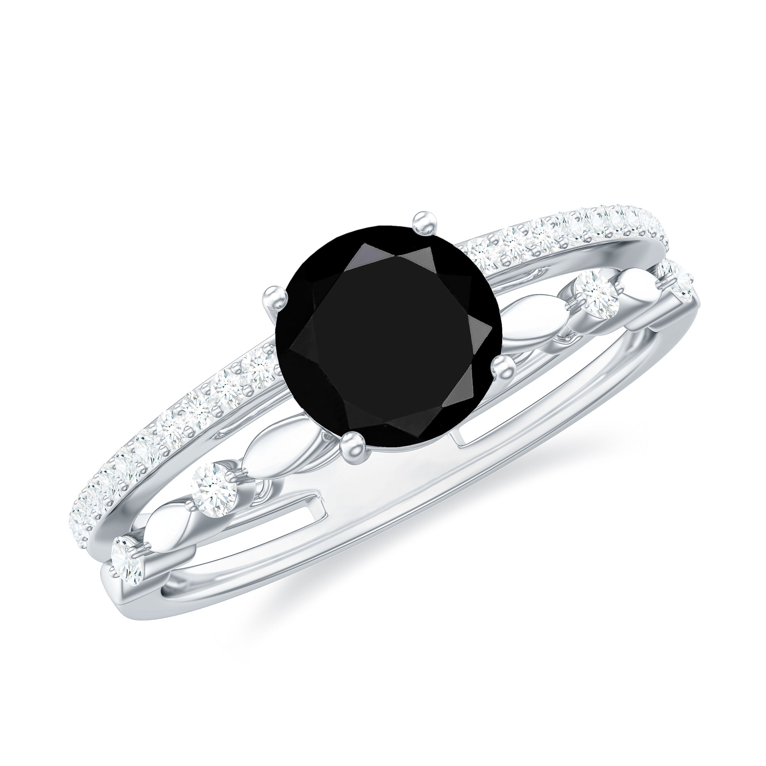 Black Onyx Band For Women Wedding Band Black Gemstone Band Full Eternity Vintage Engagement Band 925 top Sterling Silver Unique Anniversary Band