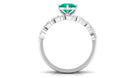 Rosec Jewels-2 CT Emerald Classic Wedding Ring Set in Gold with Moissanite