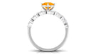 Rosec Jewels-1.75 CT Fire Opal Classic Wedding Ring Set in Gold with Moissanite