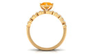 Rosec Jewels-1.75 CT Fire Opal Classic Wedding Ring Set in Gold with Moissanite