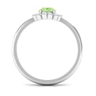 Rosec Jewels-Real Green Sapphire Solitaire Flower Promise Ring