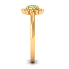 Rosec Jewels-Real Green Sapphire Solitaire Flower Promise Ring